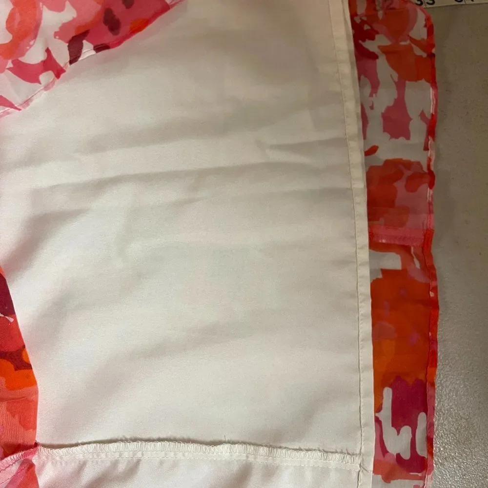 Coldwater Creek Floral Orange Skirt Small NWT